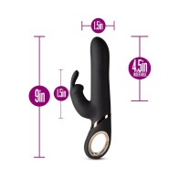 Blush Victoria Black Gyrating Rabbit Vibrator