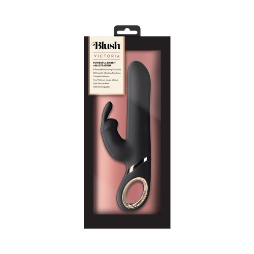 Blush Victoria Black Gyrating Rabbit Vibrator