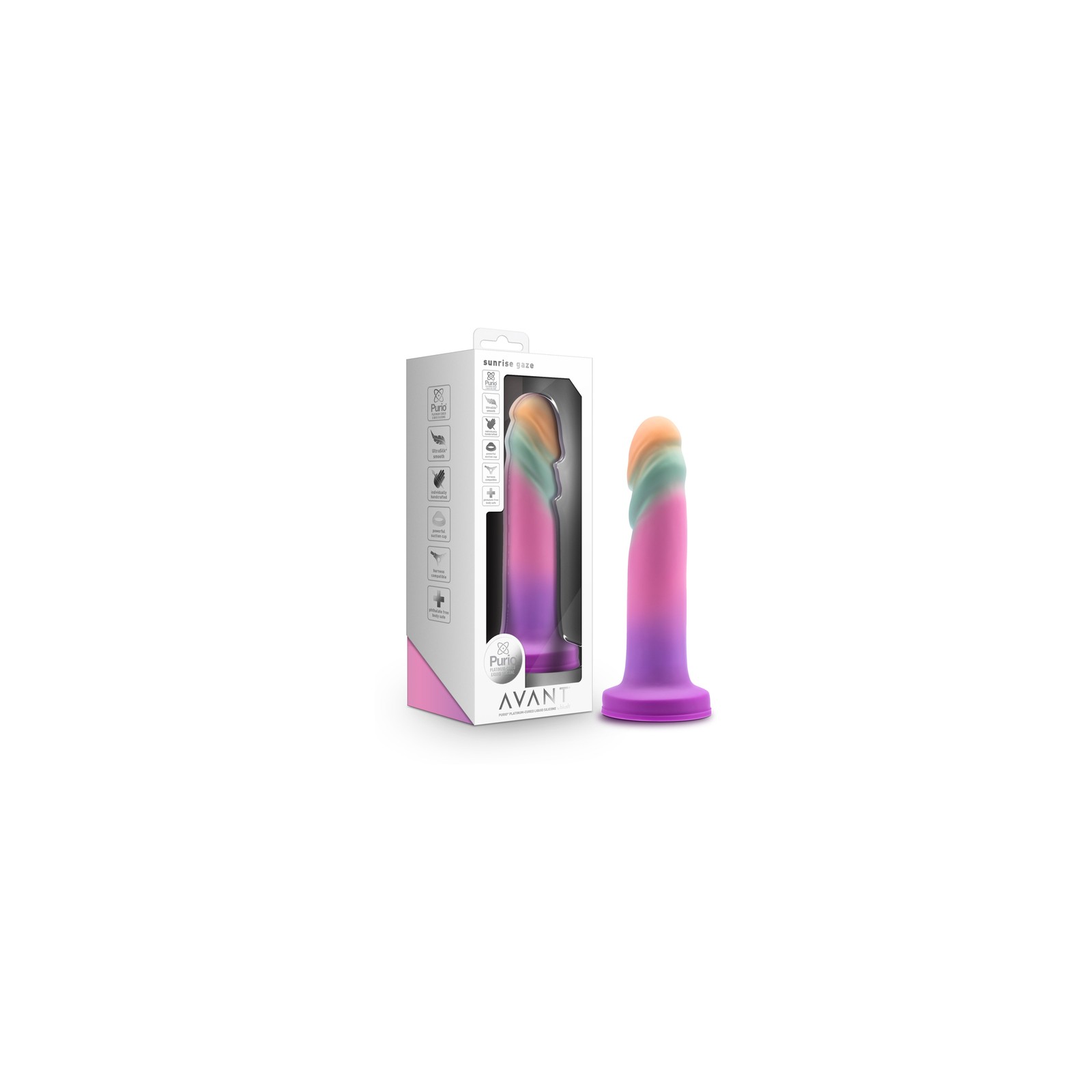 Avant Sunrise Gaze 7.5 in. Dildo Sherbet