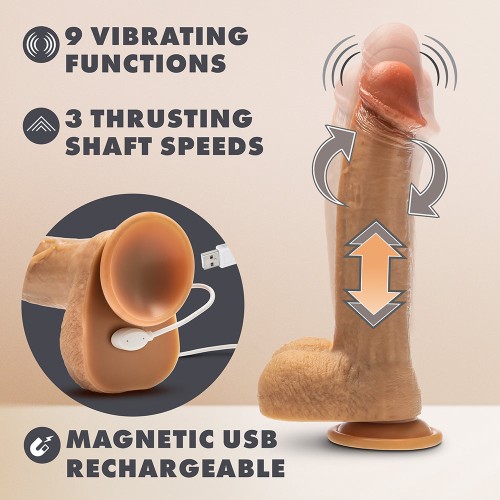 Dr. Skin Silicone Dr. Phillips Thrusting Dildo 8.5 in. Tan