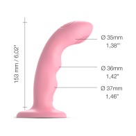 Dildo Strap-On-Me con Vibración de Golpeteo Doble