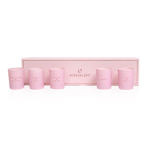 Colección de Mini Velas de Masaje Sensuales HighOnLove - Aromas Indulgentes