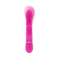 Evolved Pink Dragon Rechargeable Thrusting Dual Stimulator