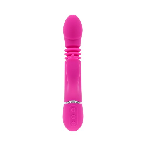 Evolved Pink Dragon Rechargeable Thrusting Dual Stimulator