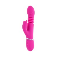 Evolved Pink Dragon Rechargeable Thrusting Dual Stimulator