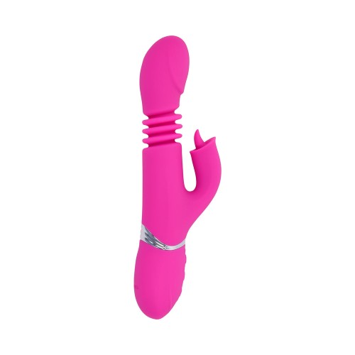 Evolved Pink Dragon Rechargeable Thrusting Dual Stimulator