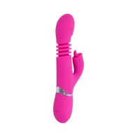 Evolved Pink Dragon Rechargeable Thrusting Dual Stimulator