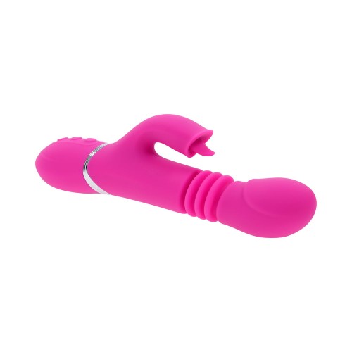 Evolved Pink Dragon Rechargeable Thrusting Dual Stimulator