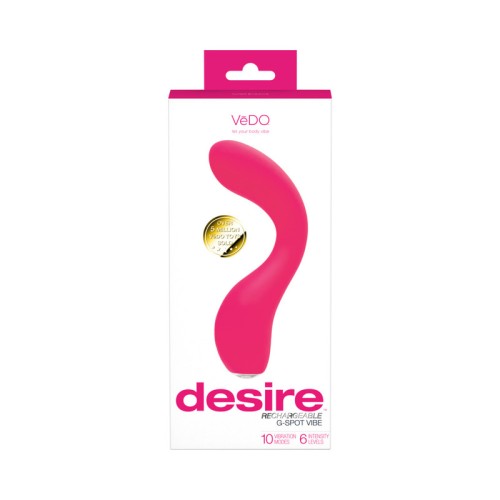 VeDO Desire Vibrador Recargable para Punto G Rosa