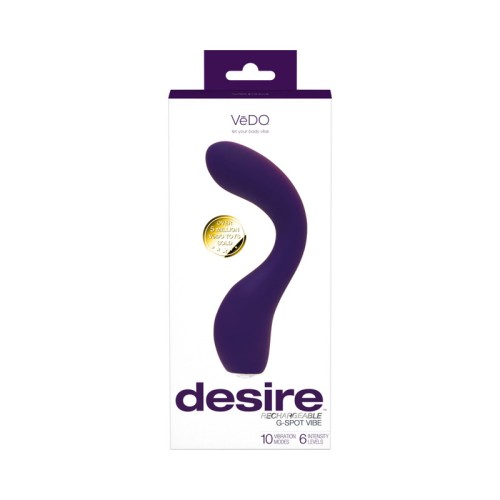 VeDO Desire Vibrador Recargable para Punto G - Placer Máximo