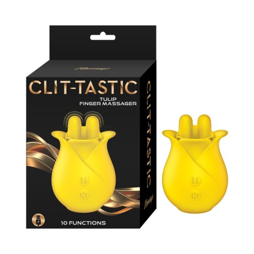 Masajeador de Dedo Tulipán Clit-Tástico Amarillo - Placer Supremo