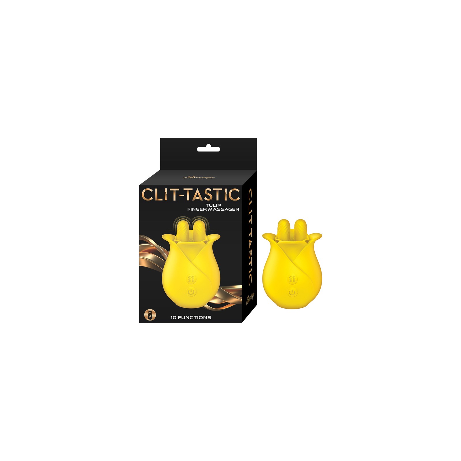 Clit-Tastic Tulip Finger Massager Yellow - Ultimate Pleasure