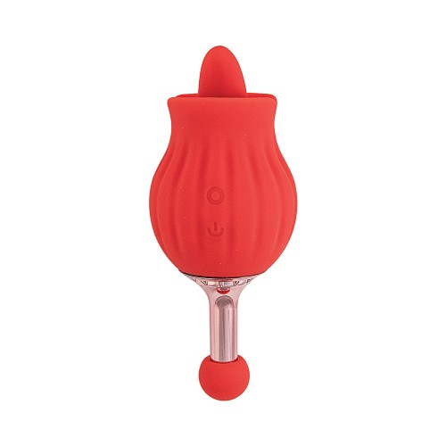 Clit-Tastic Rose Bud Dual Massager - Red