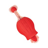 Clit-Tastic Rose Bud Dual Massager - Red