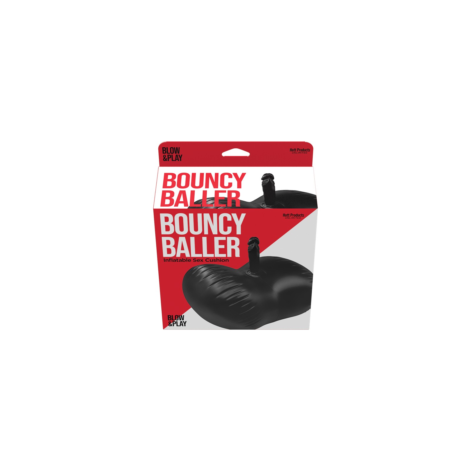 Bouncy Baller Inflatable Cushion with Dildo and Foot Pump