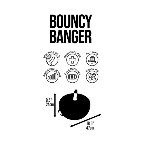 Bouncy Banger Inflatable Cushion with Vibrator