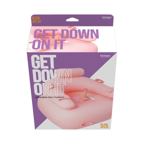 Get Down On It Inflatable Cushion with Dildo and Straps