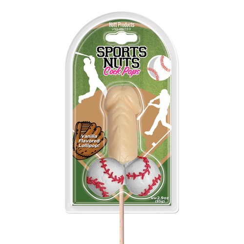 Sports Nuts Vanilla Cock Pop Baseball Lollipops