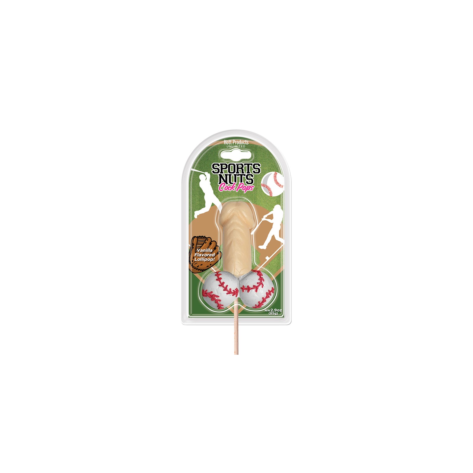 Sports Nuts Vanilla Cock Pop Baseball Lollipops