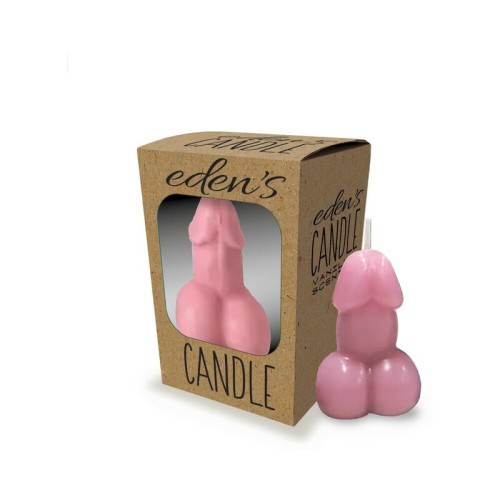 Vela con forma de pene de Eden - Aroma a rosa