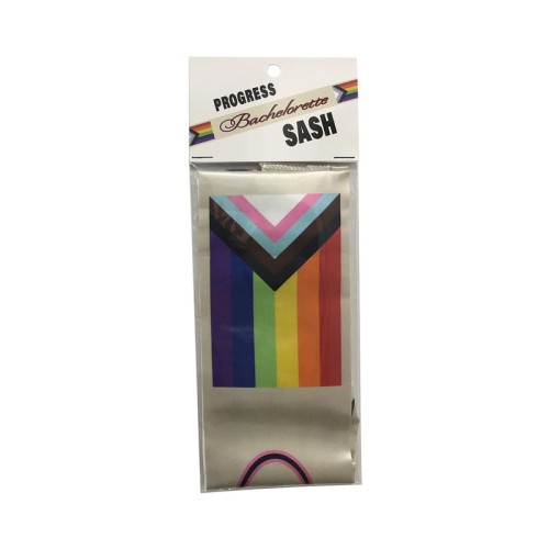 Inclusive Progress Bachelorette Sash for Pride Events