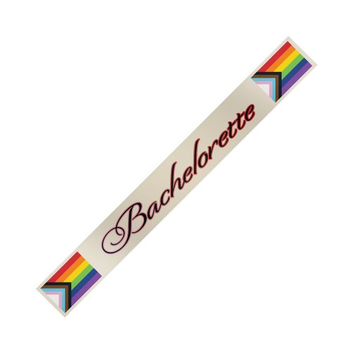 Inclusive Progress Bachelorette Sash for Pride Events