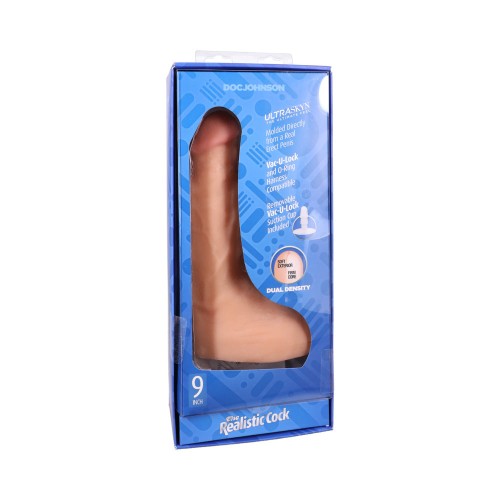 The Realistic Cock Squirting 9.5 in. ULTRASKYN Vac-U-Lock Dildo Vanilla