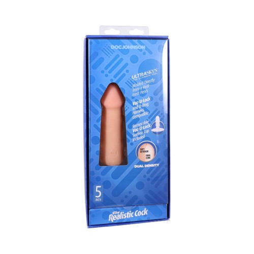 The Realistic Cock 5 in. Vac-U-Lock Dildo Vanilla