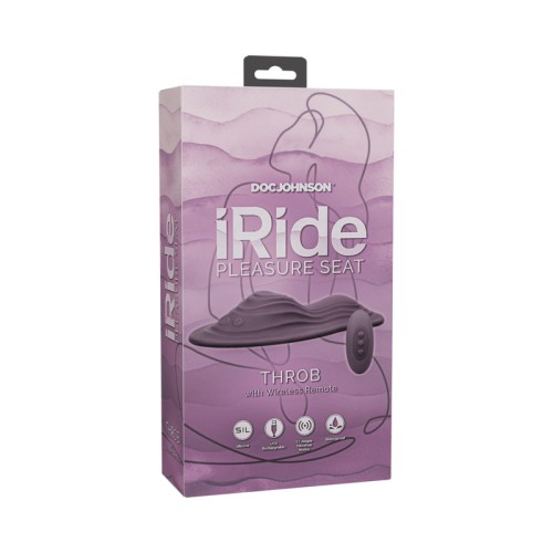 Asiento de Placer iRide Throb Recargable Púrpura Polvoriento