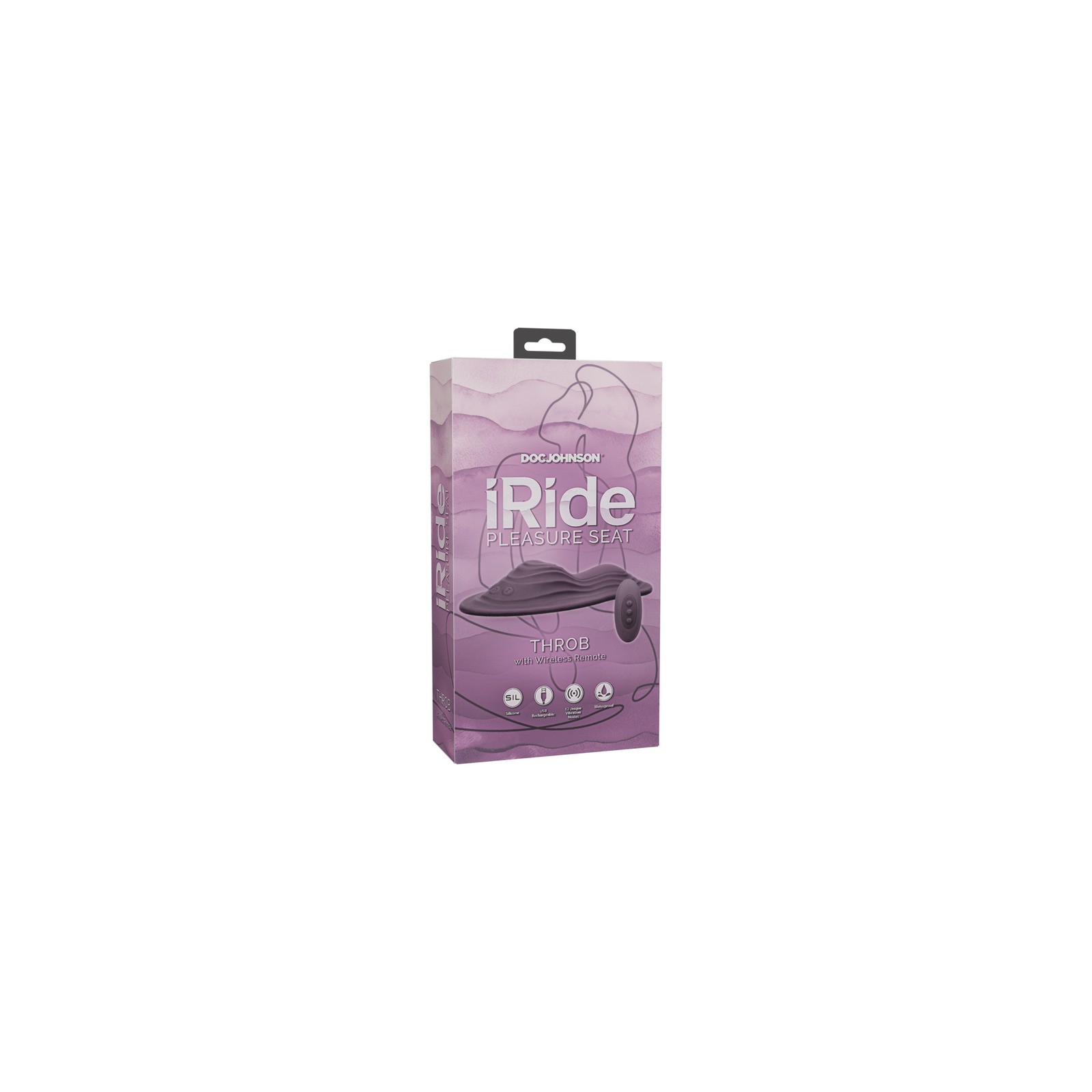 iRide Pleasure Seat Throb Rechargeable Dusty Purple