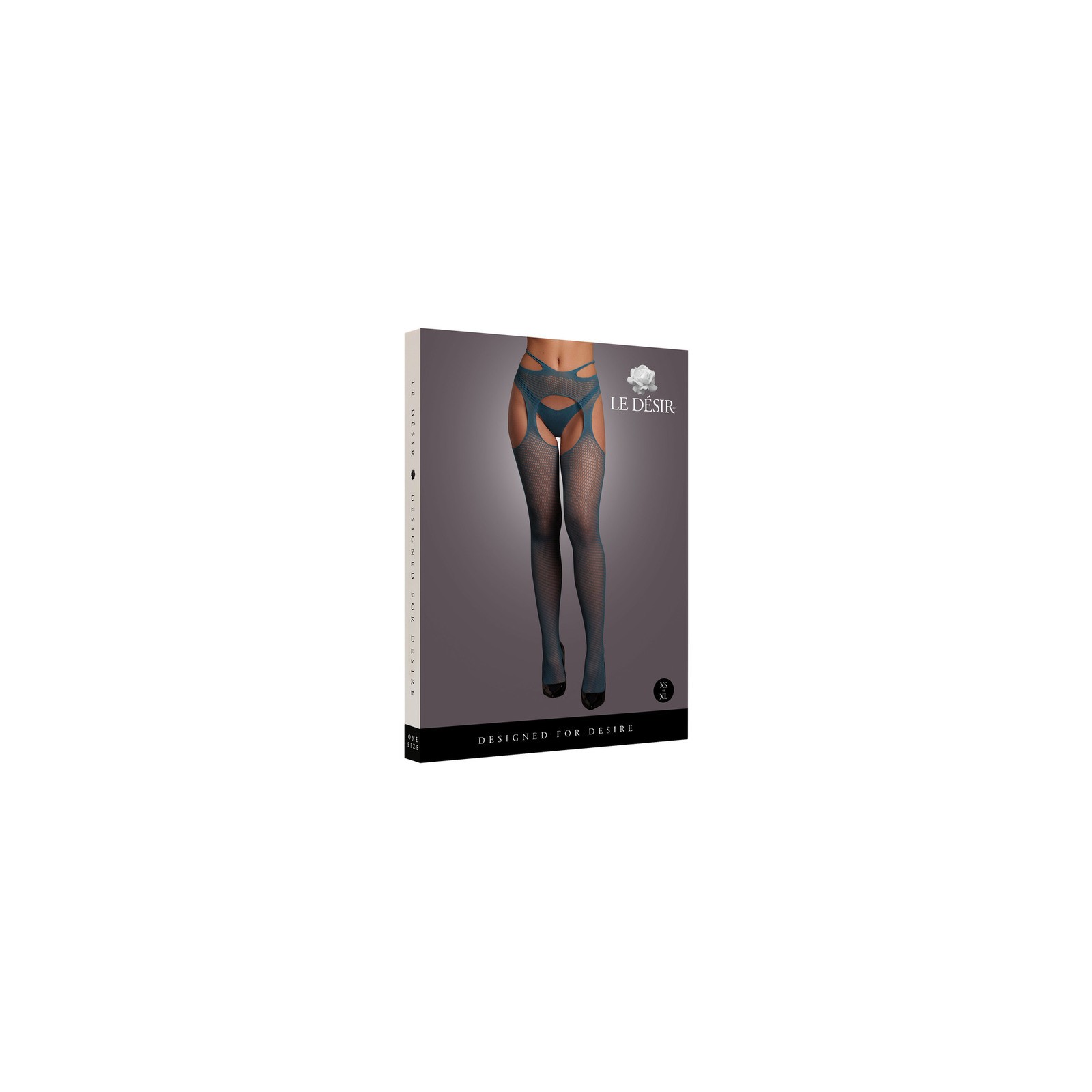 Le Desir Suspender Pantyhose with Strappy Waist Ocean Deep O/S