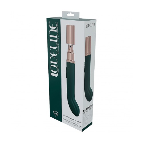 LoveLine Traveler G-Spot Silicone Vibrator - Forest Green