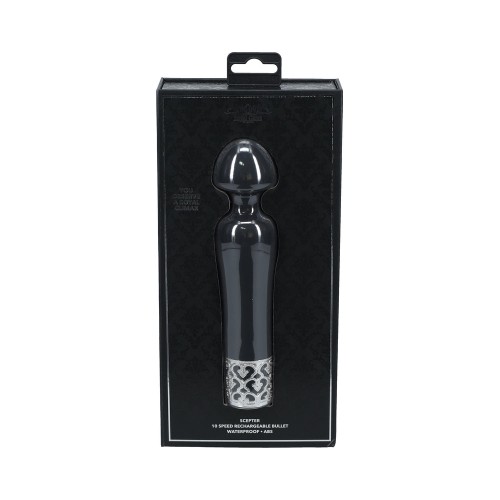 Royal Gems Scepter Black Silicone Vibrator