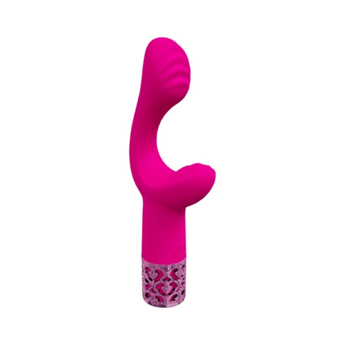 Vibrador Recargable de Silicona Majestoso Rosa Royal Gems