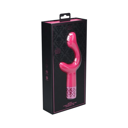 Vibrador Recargable de Silicona Majestoso Rosa Royal Gems