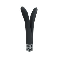 Royal Gems Dueling Queens Vibrator Black Rechargeable