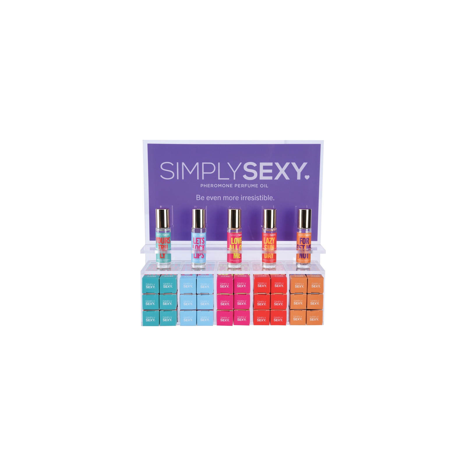 Set Expositor de Aceite de Perfume Pheromone Simply Sexy