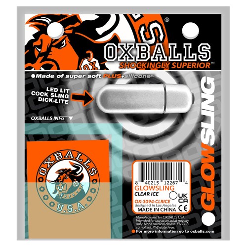 OxBalls Glowsling Cocksling Led Clear Ice - Order Now