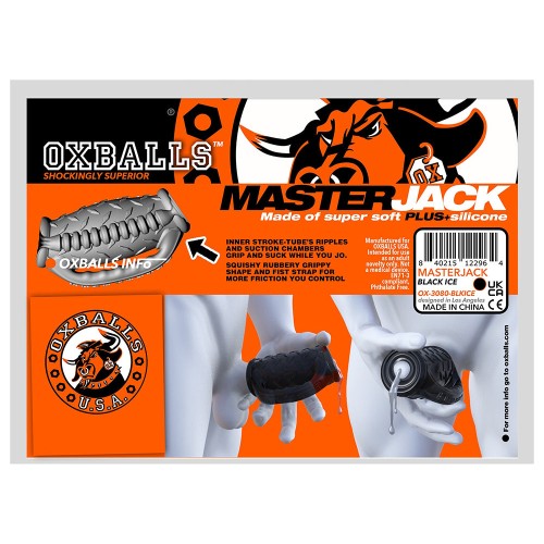 OxBalls Masterjack Double Penetration Stroker Clear Ice