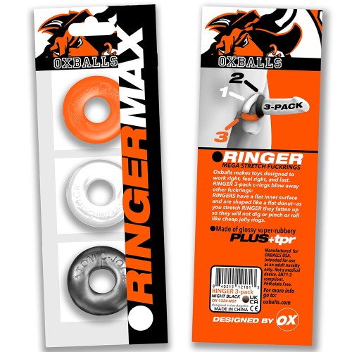 OxBalls Ringer Max 3-Pack Cock Rings for Ultimate Pleasure