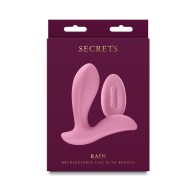 Vibrador Insertable Secrets Rain con Control Remoto Coral