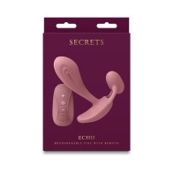 Secrets Echo Vibrador Insertable con Control Remoto Rosa Polvoriento