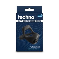 Techno Strobe App-controlled Vibrating Cock Ring