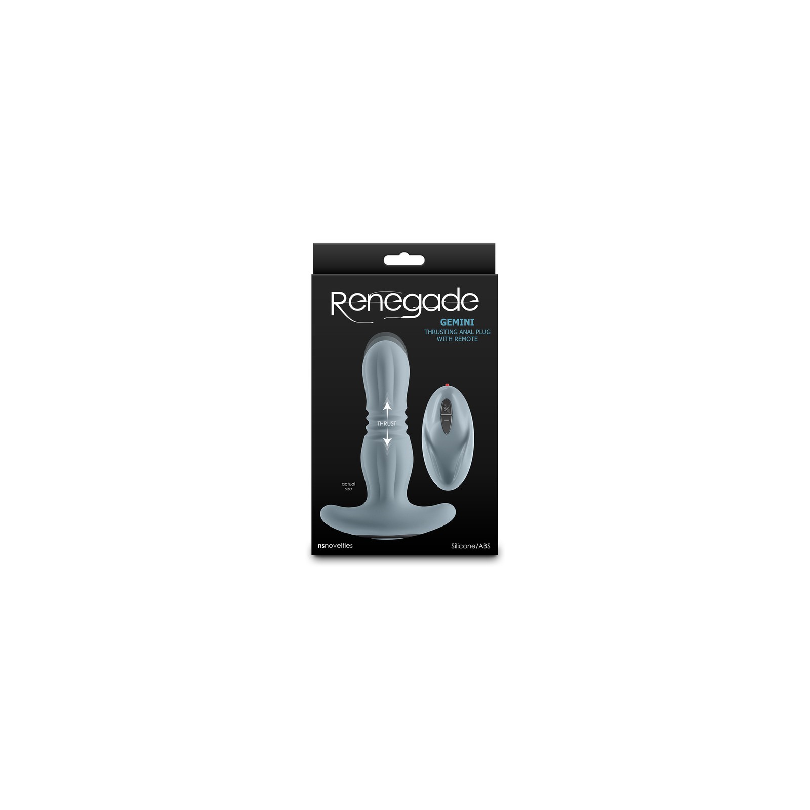 Plug Anal de Empuje Renegade Gemini con Control Remoto Gris