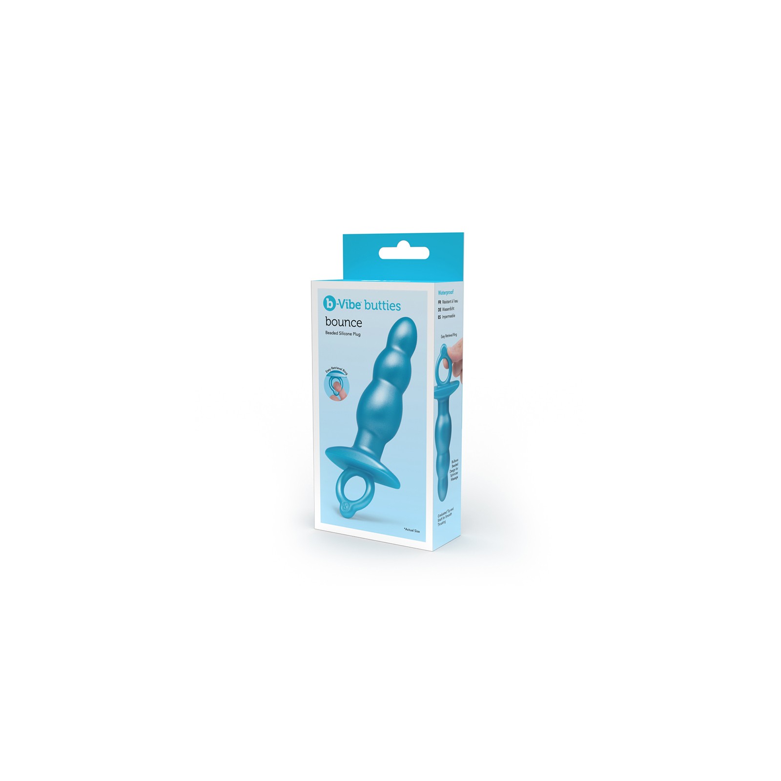 b-Vibe Butties Plug Anal de Silicona con Perlas