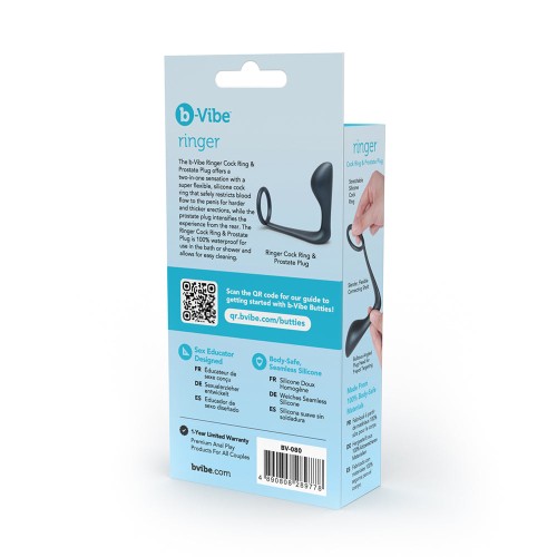 b-Vibe Butties Ringer C-Ring & Prostate Plug - Dual Sensation