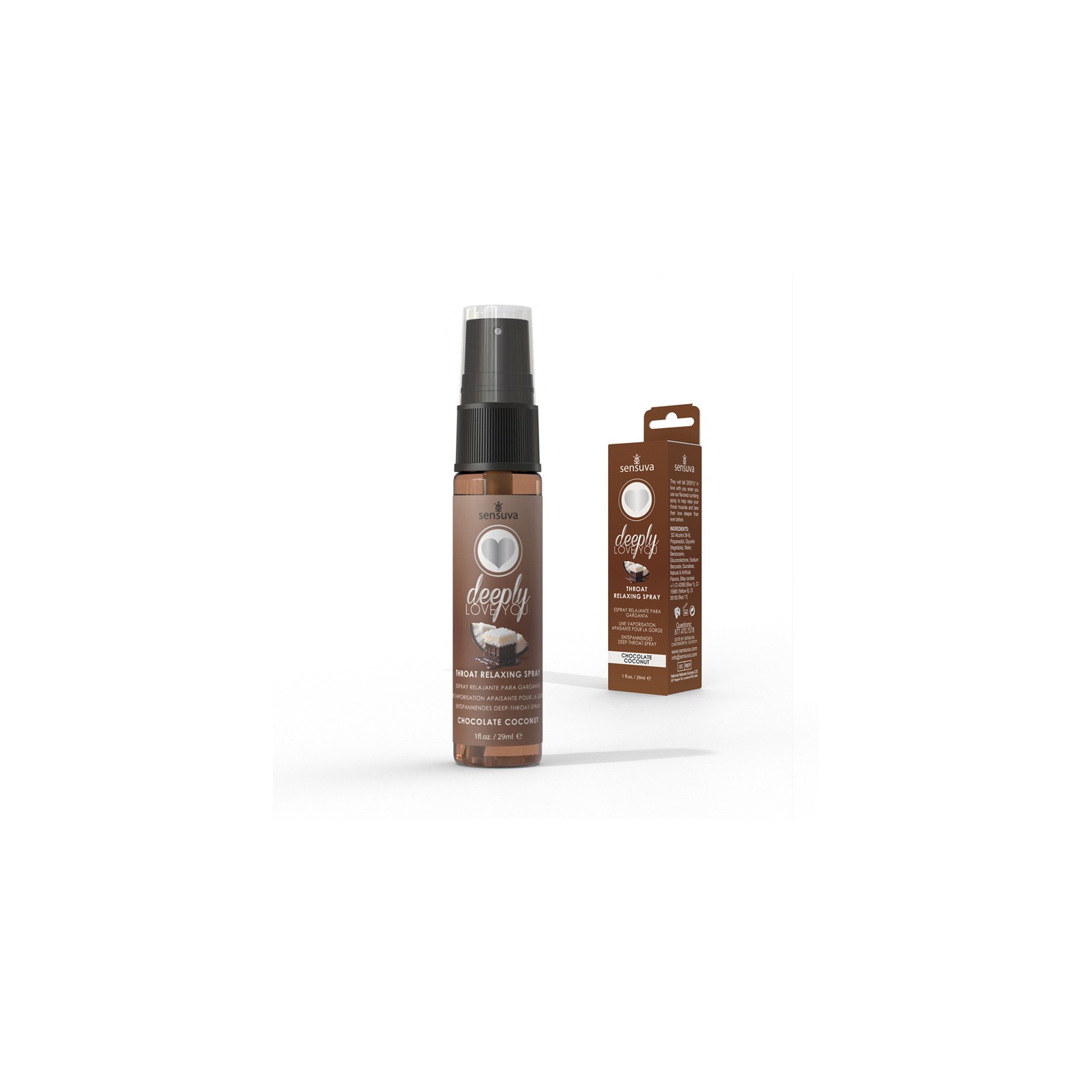 Sensuva Deeply Love You Throat Relaxing Spray - Chocolate Coconut 1 oz.