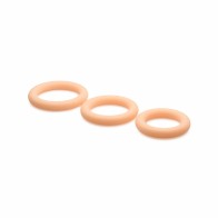 Jock Silicone Cock Ring 3-Piece Set Light Skin