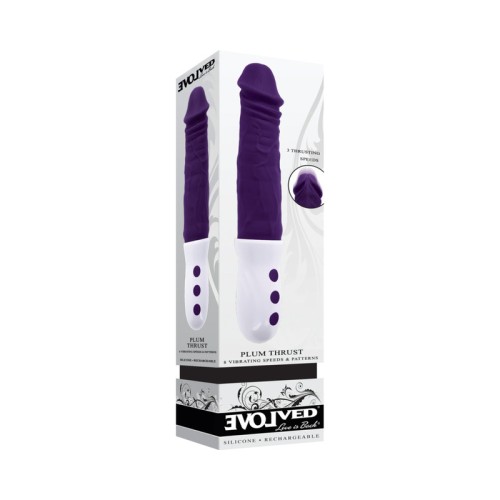 Evolved Plum Thrust Rechargeable Vibrator