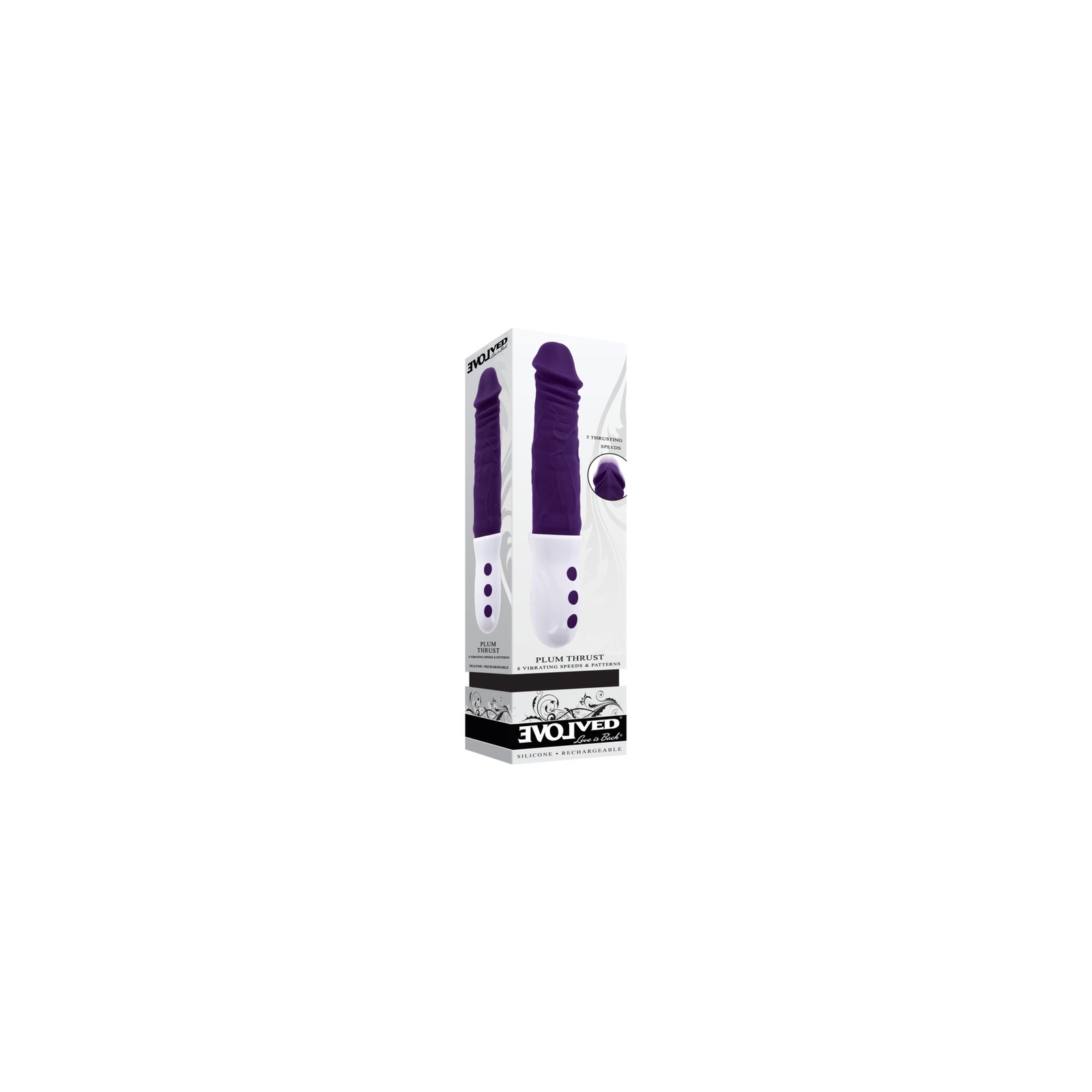 Evolved Plum Thrust Rechargeable Vibrator